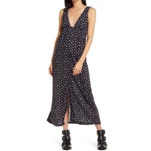 Ninety Percent Women's Blur Ditsy V-Neck Dress XS new